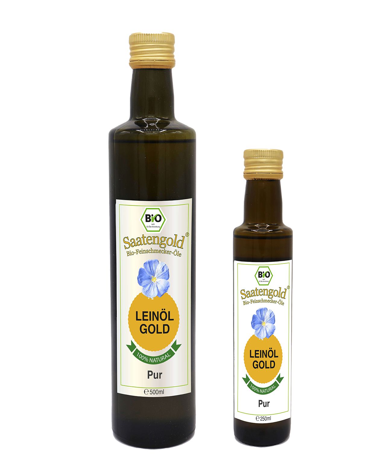 Saatengold-Bio-Feinschmecker-Öle Leinöl Pur