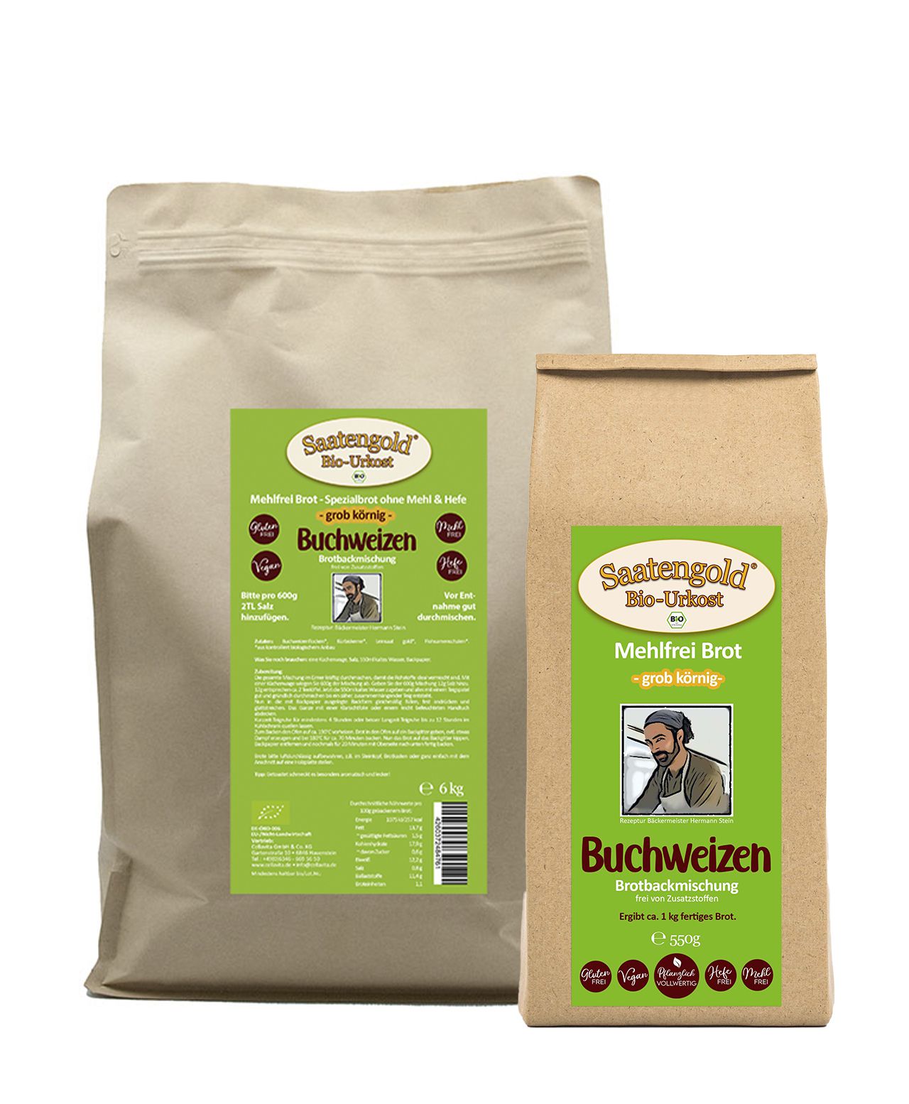‚Mehlfreibrot‘ Buchweizen Bio Brotbackmischung