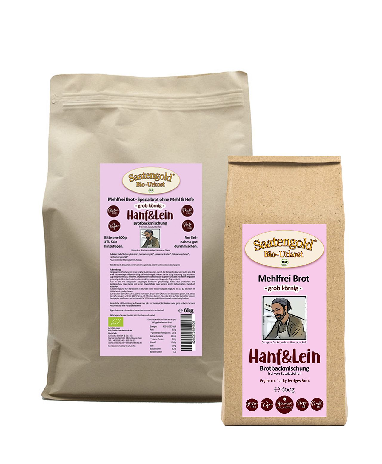 ‚Mehlfreibrot‘ Hafer & Lein Bio Brotbackmischung