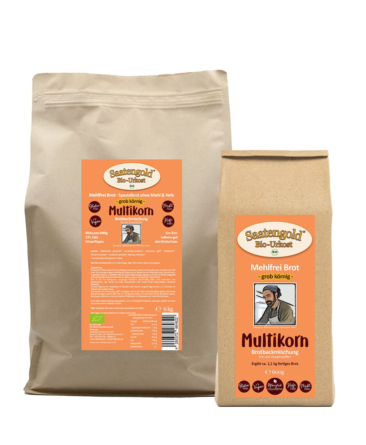 ‚Mehlfreibrot‘ Multikorn Bio Brotbackmischung