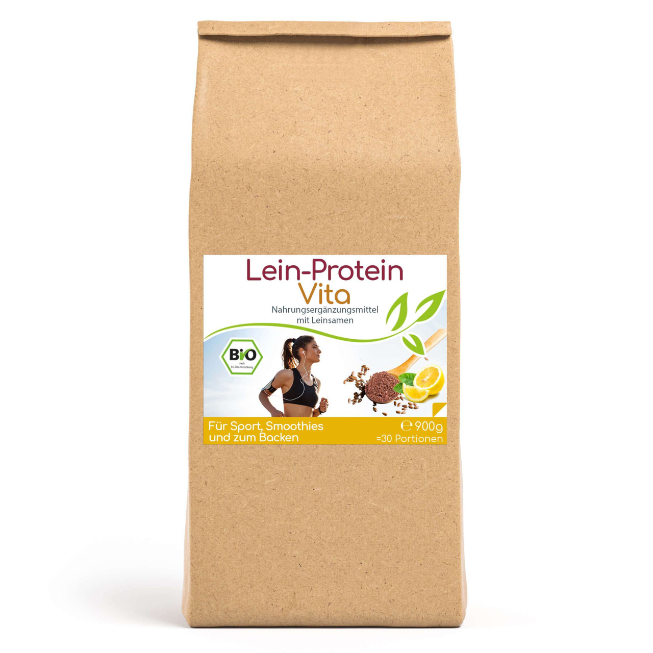Lein-Protein Vita natürlicher Bio Proteinshake