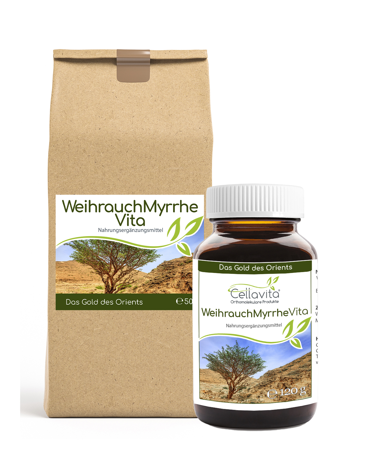 Weihrauch (Boswellia sacra) Myrrhe Pulver